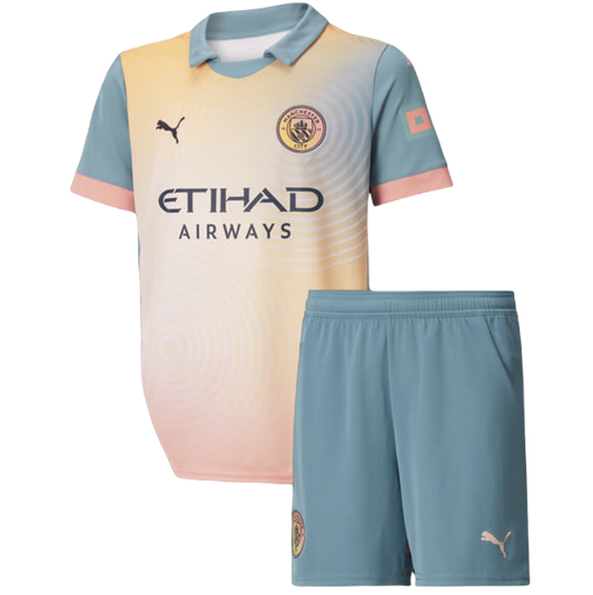 Koszulka Manchester City 2024/2025 Czwarta Fourth Kids